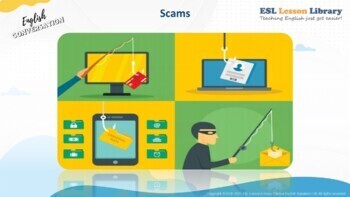 Preview of CEFR B2 - C1  ADULT/TEEN CONVERSATION COURSE - UNIT 14 - SCAMS