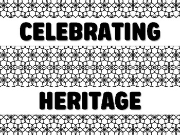 Preview of CELEBRATING HERITAGE AND CULTURE Black History Month Bulletin Board Decor Kit