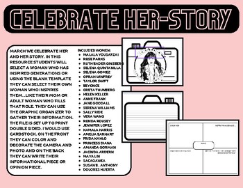Preview of CELEBRATING HERSTORY - MARCH AND ALWAYS WE CELEBRATE WOMEN WHO INSPIRE