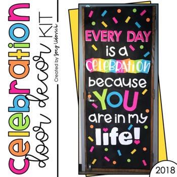 Preview of Door Decor or Bulletin Board: Celebration (PRINT & ASSEMBLE)