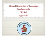 CELF-5 Report Templates - School Age Speech Language Evalu