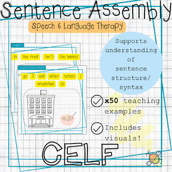 Preview of CELF-5 Sentence Assembly | Sentence scramble | Relative clauses | Speech therapy