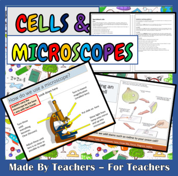 Preview of CELLS & MICROSCOPES - 6 LESSONS + SUPPORT MATERIALS - INTERACTIVE