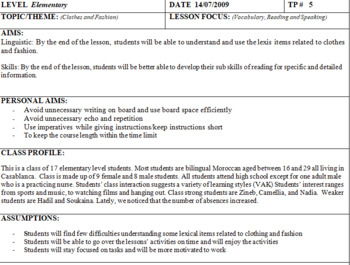 Celta Course Lesson Plan: Listening, Vocabulary, Speaking