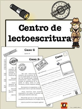 Preview of CENTRO LECTURA  ESCRITURA DETECTIVE SPANISH READING AND WRITING CENTER