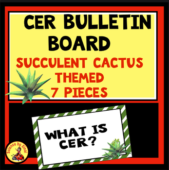 Preview of CER BULLETIN BOARD REFERENCE SET-Succulent Cactus Theme