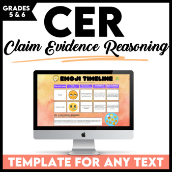 Preview of CER Claim Evidence Reasoning Activity for Informational Text and Novels