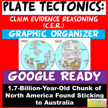 Preview of CER Claim Evidence Reasoning Plate Tectonics Digital Or Print