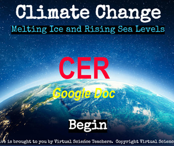 Preview of CER: Climate Change: Melting Ice + Rising Sea Levels: Interactive + Google Doc