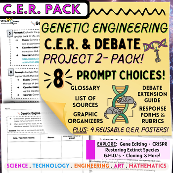 Preview of CER Genetic Engineering Scientific Argument Set Debate Project 2-Pack Secondary