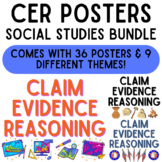 CER Poster Bundle for Social Studies | Claim Evidence Reas