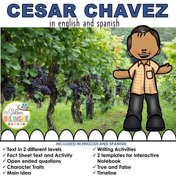 Preview of CESAR CHAVEZ IN SPANISH AND ENGLISH