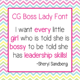 CG Boss Lady Font - Teacher Font - neat handwritting Font