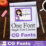 CG One Single Font License - Confetti Graphics One Single 