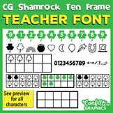 CG Shamrock Ten Frame Math Teacher Font 10 Frame Clover Ma