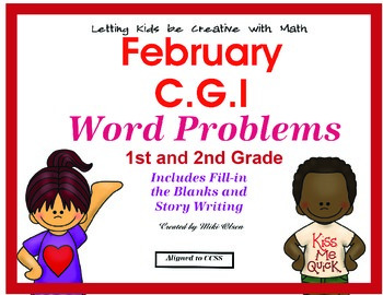 Preview of C.G.I February Common Core Math Word Problems