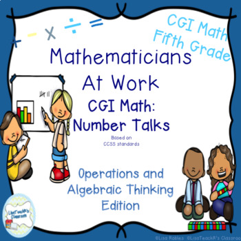 Preview of CGI Math Number Talks: Algebra and Algebraic Operations Fifth Grade