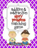 Math Story Problem Matching Game