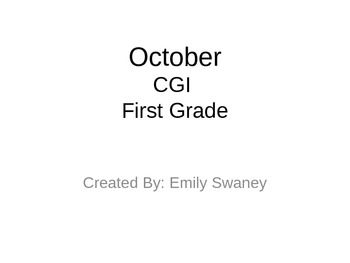 Preview of CGI October theme First Grade