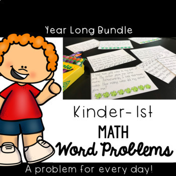 Preview of Math Word Problems of the Day for Kindergarten & 1st Grade