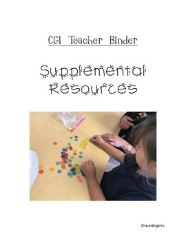 Preview of CGI Teacher Binder Resources