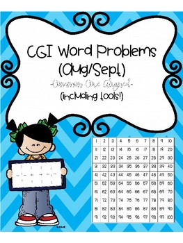 Preview of CGI Word Problems (August & September) Common Core Aligned (Including tools)