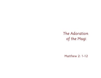 Preview of CGS Infancy Narratives Adoration of the Magi Scripture Booklet