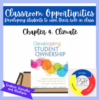 Preview of CH. 4 Developing Student Ownership: Climate