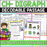 CH Digraph Reading Passage and Review Worksheets Kindergar