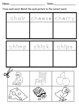 CH Digraph Worksheets! by Kindergarten Swag | Teachers Pay Teachers