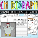 CH Digraph Worksheets, Centers, Craft, and More