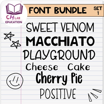 Preview of CH Font | Kids Fonts Bundle - SET 1