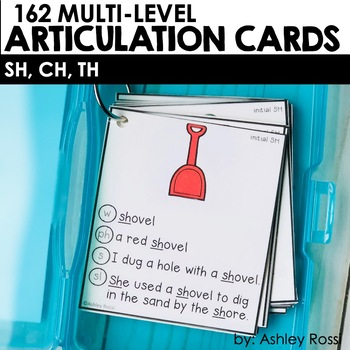 Preview of CH, SH, TH Articulation Cards for Speech Therapy Activities & Drill Sheets