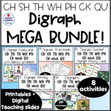 CH SH TH WH PH CK QU Digraph Activities Digraph Worksheets