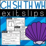 CH SH TH and WH Digraphs Exit Slips Exit Tickets Assessmen
