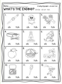 with ch phonics worksheets by  Backpack  TpT Digraphs and Reading Teacher's CH TCH