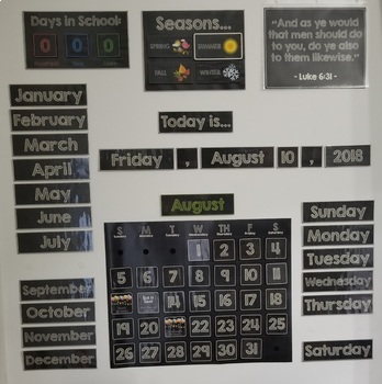 Preview of CHALKBOARD CALENDAR WALL SUPPLIES (so many options) Homeschool Friendly