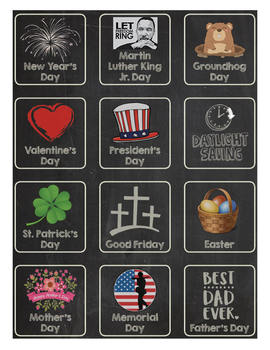 CHALKBOARD CALENDAR WALL SUPPLIES (so many options) Homeschool