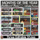 CHALKBOARD CLASS DECOR: EDITABLE MONTHS OF THE YEAR