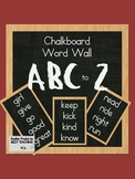 CHALKBOARD Sight Word Wall Alphabet K 1 2 BACK TO SCHOOL