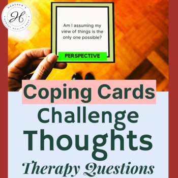 Preview of CHALLENGE your THOUGHTS : CBT Coping Skills Cards - School Counseling Resource