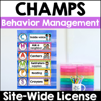 Preview of CHAMPS Classroom Behavior Management Posters - SITE-WIDE License