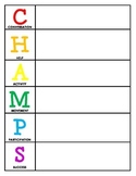 CHAMPS Behavior and Expectations Chart, Blank