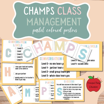 Preview of CHAMPS Behavioral Model Posters | Conversation Level | Classroom Management