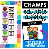 Editable Champs Posters & Champs Chart for Whole Class Beh