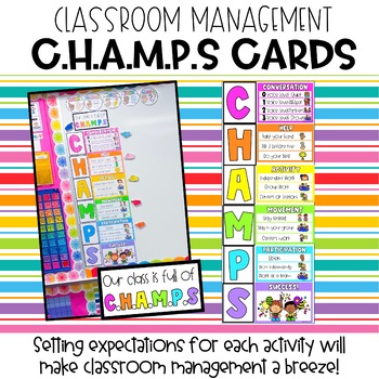 Preview of CHAMPS Classroom Management Cards