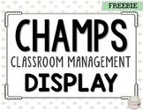 CHAMPS Classroom Management Display