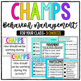 CHAMPS Classroom Management Posters - Bright Colors