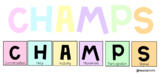 CHAMPS Classroom Management Posters (Pastel Theme)