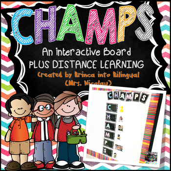 Preview of CHAMPS INTERACTIVE FOAM BOARD ENGL & SPAN | DISTANCE LEARNING